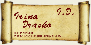Irina Draško vizit kartica
